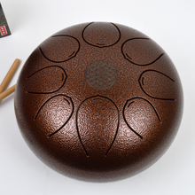 Load image into Gallery viewer, 8-inch Metal Red Steel Tongue Drum Pentatonic Scale