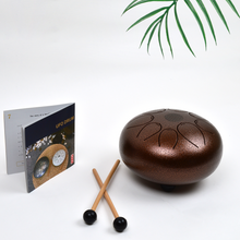 Load image into Gallery viewer, 8-inch Metal Red Steel Tongue Drum Pentatonic Scale