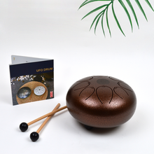 Load image into Gallery viewer, 8-inch Metal Red Steel Tongue Drum Pentatonic Scale