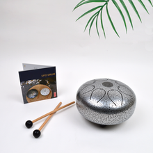Load image into Gallery viewer, 8-inch Silver Steel Tongue Drum Pentatonic Scale