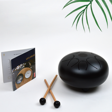 Load image into Gallery viewer, 8-inch Black Steel Tongue Drum Pentatonic Scale