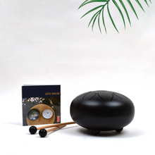 Load image into Gallery viewer, 8-inch Black Steel Tongue Drum Pentatonic Scale