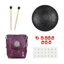 Load image into Gallery viewer, 12 inch 8 notes Steel Tongue Drum with Mallets and Bag