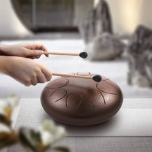 Load image into Gallery viewer, 12 inch 8 notes Steel Tongue Drum with Mallets and Bag