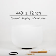 Load image into Gallery viewer, 440Hz 12inch Crystal Singing Bowl with various Notes