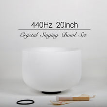 Load image into Gallery viewer, 440Hz 20inch Crystal Singing Bowl with various Notes