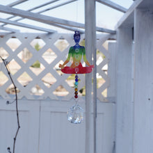 Load image into Gallery viewer, Suncatcher Crystal Prism YOGA Meditation Figurine 7-Chakra Energy Charm Healing
