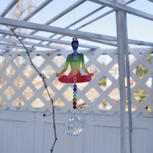 Load image into Gallery viewer, Suncatcher Crystal Prism YOGA Meditation Figurine 7-Chakra Energy Charm Healing