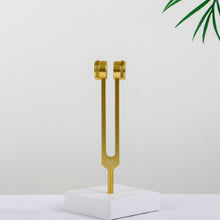 Load image into Gallery viewer, Metal Tuning Fork SOLAR PLEXUS Chakra 126.22Hz Yellow Color