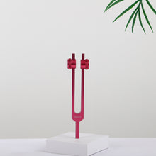 Load image into Gallery viewer, Metal Tuning Fork ROOT Chakra 194.18Hz Red Color