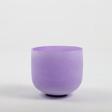 Load image into Gallery viewer, 10 Inch Perfect Pitch B note CROWN Chakra Purple Classic Frosted Crystal Singing Bowl