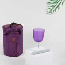 Load image into Gallery viewer, 440Hz 7Notes 7Colors 7Chakras Handle Crystal Singing Bowl with Hard Traveling Case and Mallet