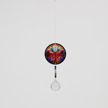Load image into Gallery viewer, Suncatcher Crystal Prism Metal Tree of Life Charm Chakra Energy Healing
