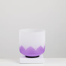 Load image into Gallery viewer, 432Hz Perfect Pitch 7notes 7colors Lotus Design 7chakra Crystal Singing Bowls with Mallets and Bags Full Set