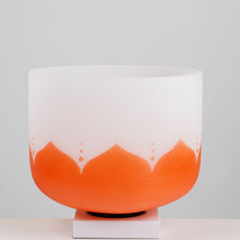 Load image into Gallery viewer, 432Hz Perfect Pitch 7notes 7colors Lotus Design 7chakra Crystal Singing Bowls with Mallets and Bags Full Set