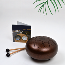 Load image into Gallery viewer, 8-inch Metal Red Steel Tongue Drum Pentatonic Scale
