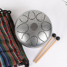 Load image into Gallery viewer, 8-inch Silver Steel Tongue Drum Pentatonic Scale
