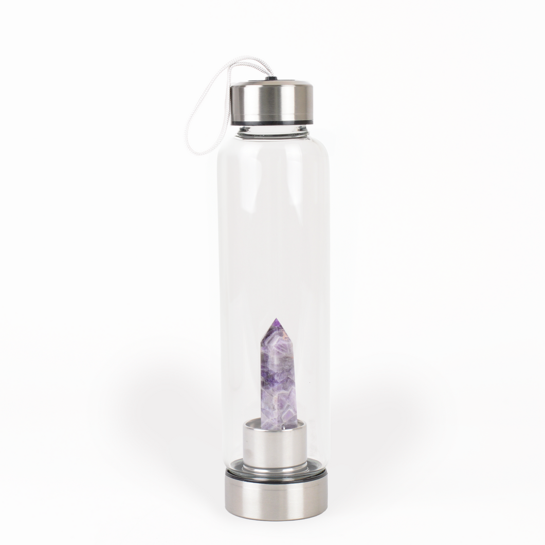 Amethyst Crystal Water Bottle