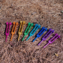 Load image into Gallery viewer, Metal Tuning Fork 7 Chakras and Soul Purpose Rainbow Color with portable case and mallet
