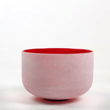 Load image into Gallery viewer, 10 Inch Perfect Pitch C note ROOT Chakra Red Classic Frosted Crystal Singing Bowl
